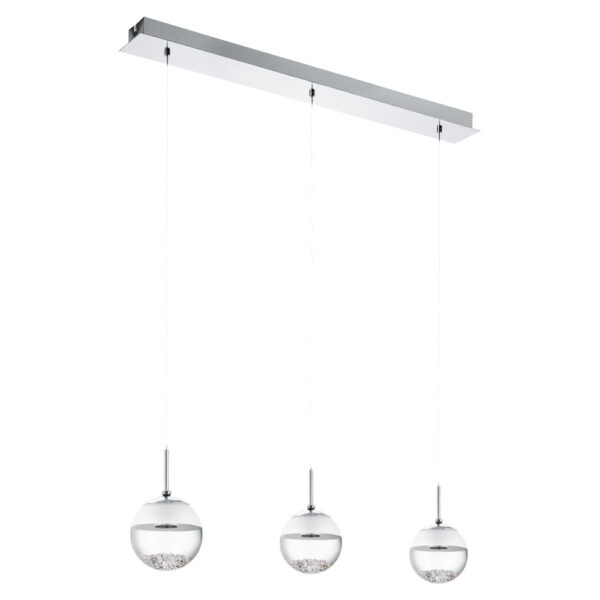 Lustra cristal EGLO MONTEFIO 1 93784 - LED 3X5W 1440lm 3000K - Cristal - Alb - Transparent