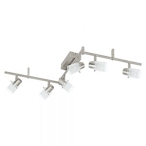 Spoturi iluminat Spot 6 Becuri Led Nichel Mat-Clar 'Orvie Eglo 93851