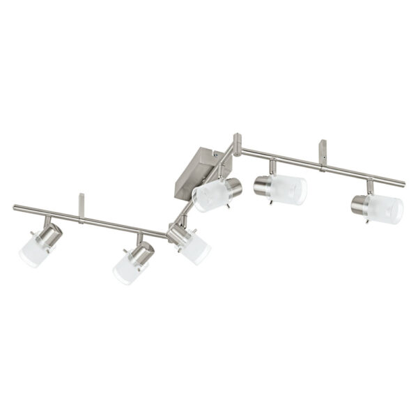 Spoturi iluminat Spot 6 Becuri Led Nichel Mat-Clar 'Orvie Eglo 93851