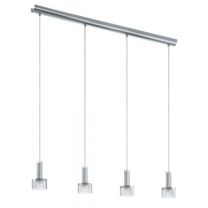 Corpuri de iluminat interior Lustra Led 4 Becuri Crom-Satinat-Clar 'F Eglo 93929