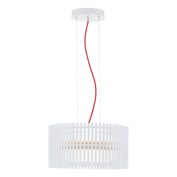 Corpuri iluminat Crystal Design Lustra 2 Becuri Led Alb-Rosu 'Roverato' Eglo 94009