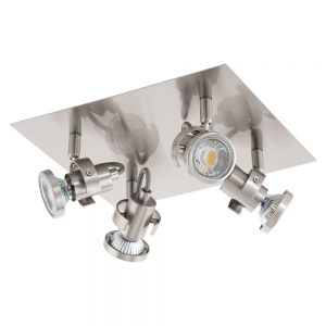Plafoniera EGLO TUKON 3 94147 - GU10 4X3.3W - Otel - Nichel Mat