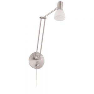 Aplice iluminat Aplica 1 Bec Led Nichel Mat-Alb 'Falko 1 Eglo 94149