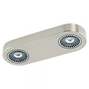 Spoturi iluminat Spot-Aplica  2 Becuri Led Nichel Mat-Negru'Monta Eglo 94181