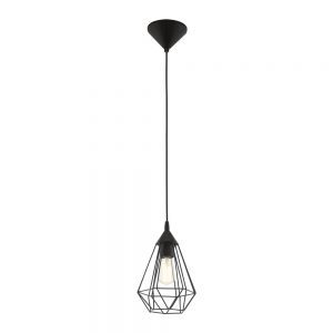 Pendul vintage EGLO TARBES 94187 - E27 1X60W D175mm - Negru