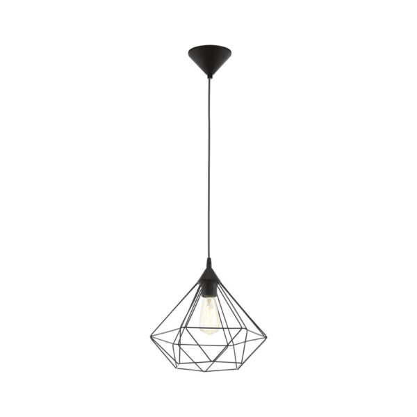 Pendul vintage EGLO TARBES 94188 - E27 1X60W D325mm - Negru