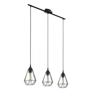 Lustra vintage EGLO TARBES 94189 - E27 3X60W - Otel - Negru