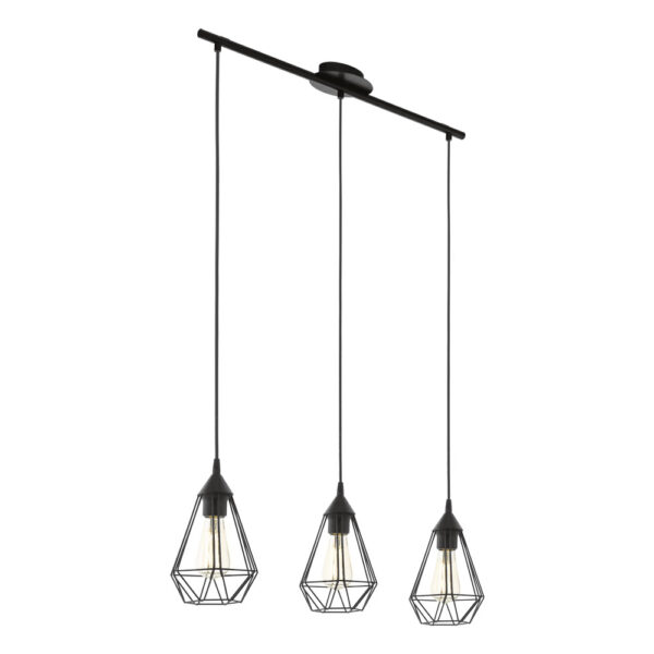 Lustra vintage EGLO TARBES 94189 - E27 3X60W - Otel - Negru
