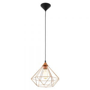Pendul vintage EGLO TARBES 94194 - E27 1X60W D325mm - Cupru