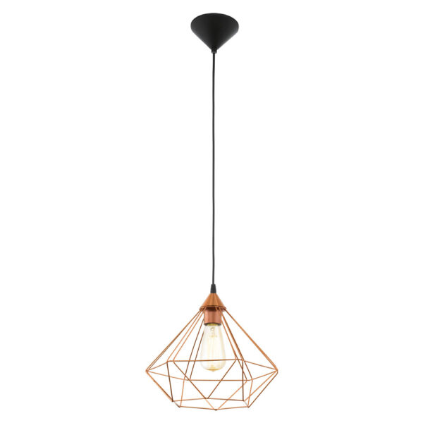 Pendul vintage EGLO TARBES 94194 - E27 1X60W D325mm - Cupru