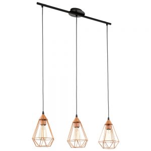 Lustra vintage EGLO TARBES 94195 - E27 3X60W - Otel - Cupru