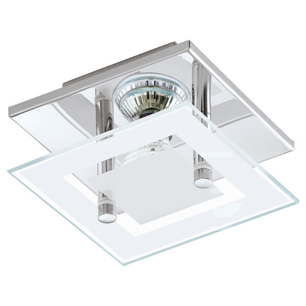 Plafoniera EGLO ALMANA 94224 - GU10 1X3W - Sticla satinata - Crom