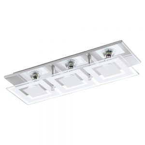Plafoniera EGLO ALMANA 94225 - GU10 3X3W - Sticla satinata - Crom