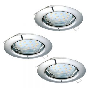 Set 3 spoturi incastrate EGLO PENETO 94236 - GU10 3X3W D78mm