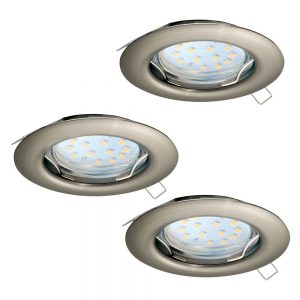 Set 3 spoturi incastrate EGLO PENETO 94237 - GU10 3X3W D78mm