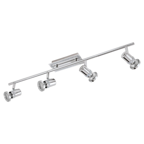 Spoturi iluminat Spot-Aplica  4 Becuri Gu10 Led Crom-Cristal 'Bon Eglo 94289