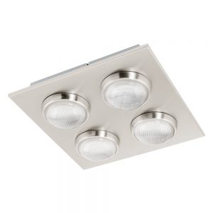 Aplice iluminat Plafoniera 4 Becuri Led Nichel Mat-Clar Eglo 94298