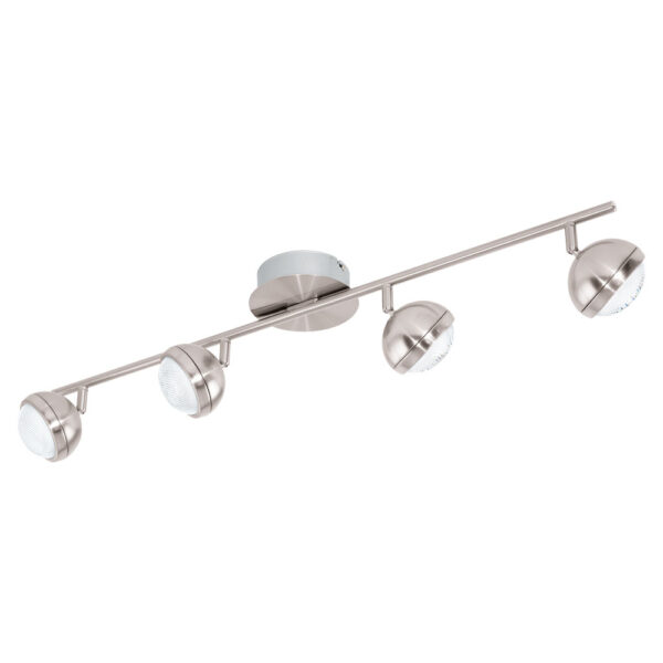 Spoturi iluminat Spot-Aplica  4 Becuri Led Nichel Mat-Clar 'Lombe Eglo 94305