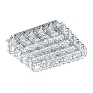 Aplice iluminat Plafoniera 8 Becuri Led Crom-Cristal 'Lo Eglo 94313