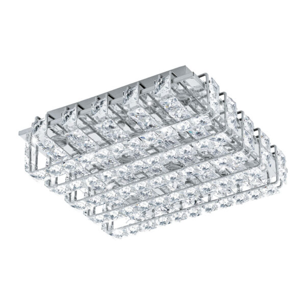 Aplice iluminat Plafoniera 8 Becuri Led Crom-Cristal 'Lo Eglo 94313