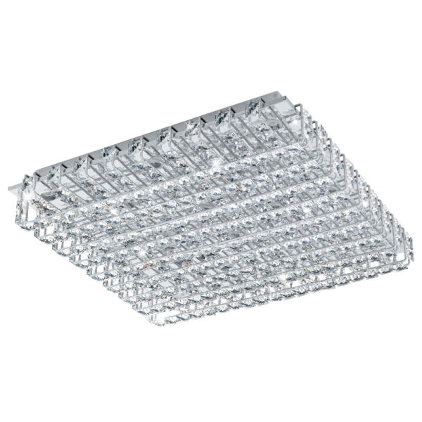 Aplice iluminat Plafoniera Led 16 Becuri Crom-Cristal 'L Eglo 94315