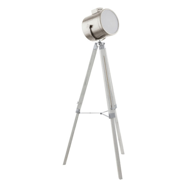 Iluminat Vintage Lampadar 1 Bec E27 Alb-Patinat-Nichel Ma Eglo 94371