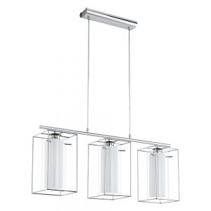 Lustra EGLO LONCINO 1 94378 - E27 3X60W - Sticla - Sticla satinata - Crom