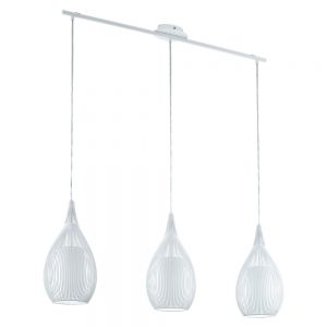 Lustra EGLO RAZONI 94388 - E27 3X60W - Sticla satinata - Otel - Alb