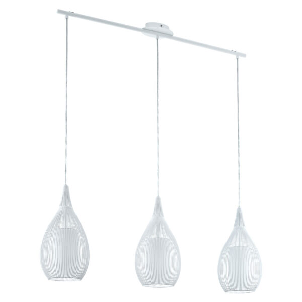 Lustra EGLO RAZONI 94388 - E27 3X60W - Sticla satinata - Otel - Alb