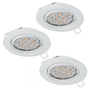 Set 3 spoturi incastrate EGLO PENETO 94406 - GU10 3X5W D87mm