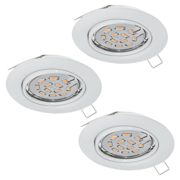 Set 3 spoturi incastrate EGLO PENETO 94406 - GU10 3X5W D87mm