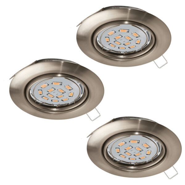 Set 3 spoturi incastrate EGLO PENETO 94408 - GU10 3X5W D87mm