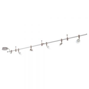 Iluminat Sina Sistem 5 Becuri Led Crom-Alb 'Vilanova 1 Eglo 94419