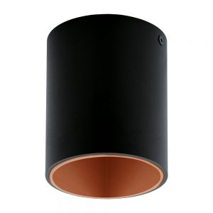 Plafoniera EGLO POLASSO 94501 - LED 1X3.3W 340lm 3000K D100mm - Plastic - Aluminiu - Cupru - Negru
