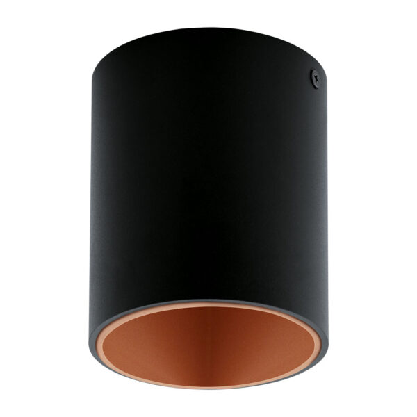 Plafoniera EGLO POLASSO 94501 - LED 1X3.3W 340lm 3000K D100mm - Plastic - Aluminiu - Cupru - Negru