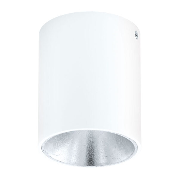 Plafoniera EGLO POLASSO 94504 - LED 1X3.3W 340lm 3000K D100mm - Plastic - Aluminiu - Argintiu - Alb
