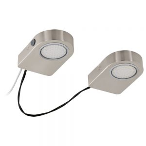 Corpuri de iluminat Bucatarie Set 2 Spoturi Led Aplicate Nichel Mat 'L Eglo 94514
