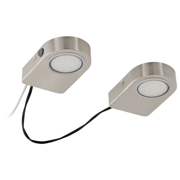 Corpuri de iluminat Bucatarie Set 2 Spoturi Led Aplicate Nichel Mat 'L Eglo 94514