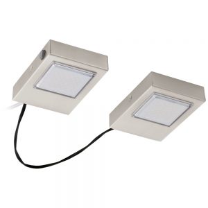 Corpuri de iluminat Bucatarie Set 2 Spoturi Led Aplicate Nichel Mat 'L Eglo 94516