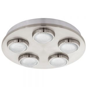 Aplice iluminat Plafoniera 5 Becuri Led Nichel Mat-Clar Eglo 94546