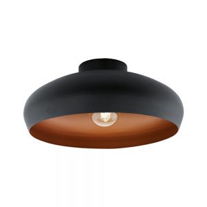 Plafoniera vintage EGLO MOGANO 94547 - E27 1X60W D400mm - Otel - Cupru - Negru