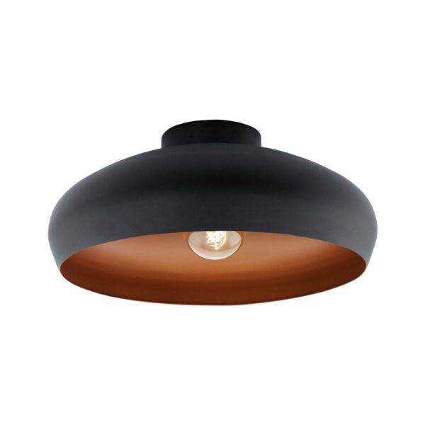 Plafoniera vintage EGLO MOGANO 94547 - E27 1X60W D400mm - Otel - Cupru - Negru