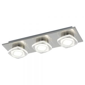 Aplice iluminat Aplica - Plafoniera 3 Becuri Led Nichel Eglo 94571