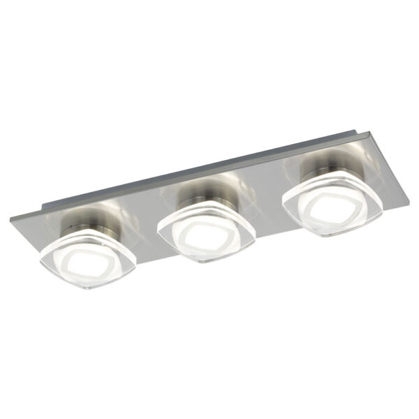 Aplice iluminat Aplica - Plafoniera 3 Becuri Led Nichel Eglo 94571