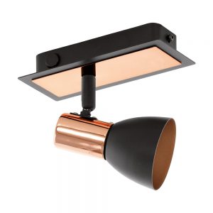 Aplica EGLO BARNHAM 94584 - GU10 1X3.3W - Otel - Negru - Cupru