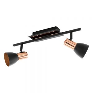 Plafoniera EGLO BARNHAM 94585 - GU10 2X3.3W - Otel - Negru - Cupru