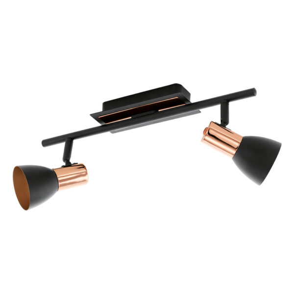 Plafoniera EGLO BARNHAM 94585 - GU10 2X3.3W - Otel - Negru - Cupru