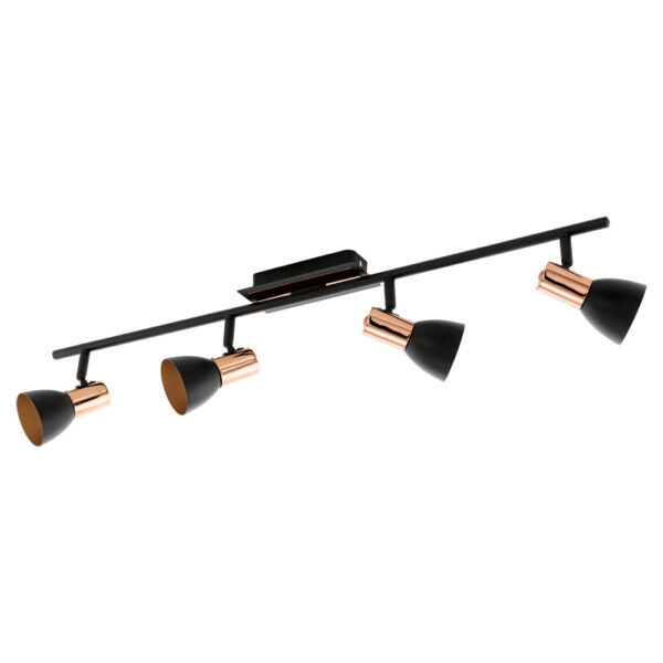 Plafoniera EGLO BARNHAM 94587 - GU10 4X3.3W - Otel - Negru - Cupru