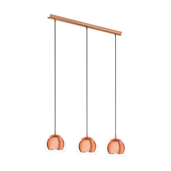 Lustra EGLO ROCAMAR 94591 - E27 3X40W - Sticla - Cupru