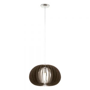 Corpuri de iluminat interior Pendul 1 Bec E27 Maro-Nichel Mat 'Cossan Eglo 94638